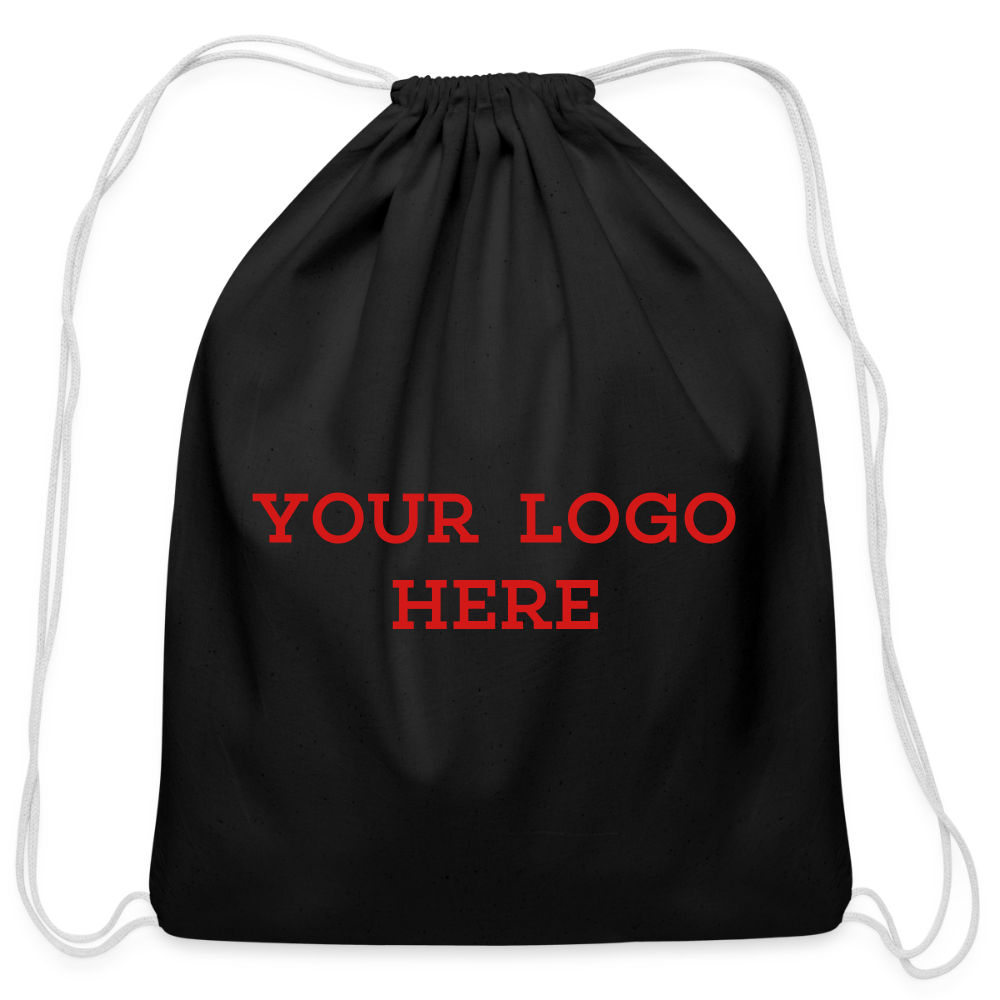 Cotton Drawstring Bag - black