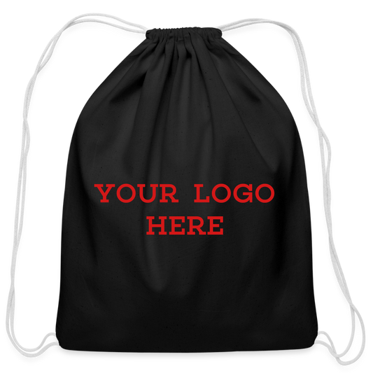 Cotton Drawstring Bag - black