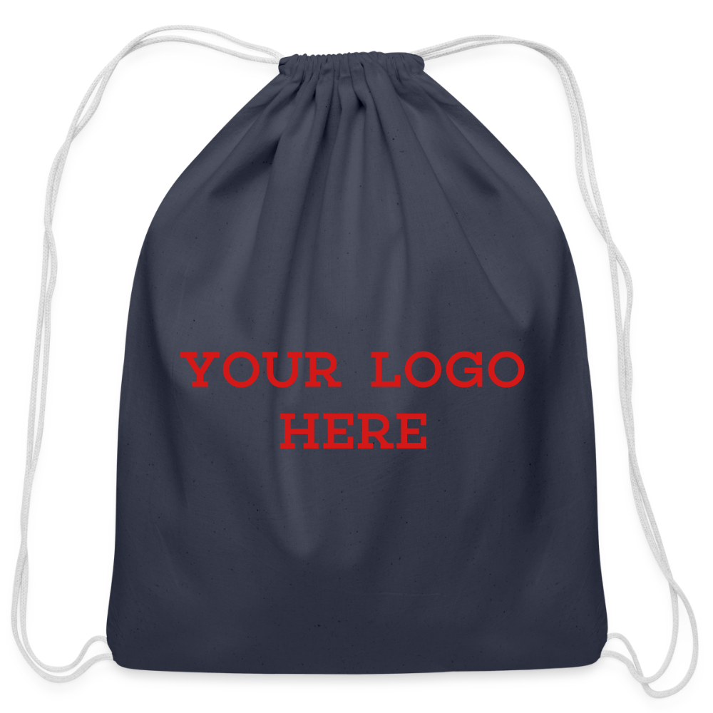 Cotton Drawstring Bag - navy