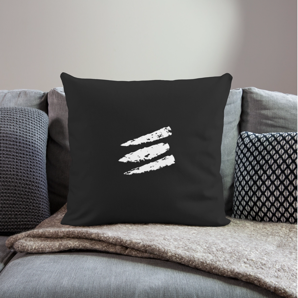 Throw Pillow Cover 18” x 18” - black