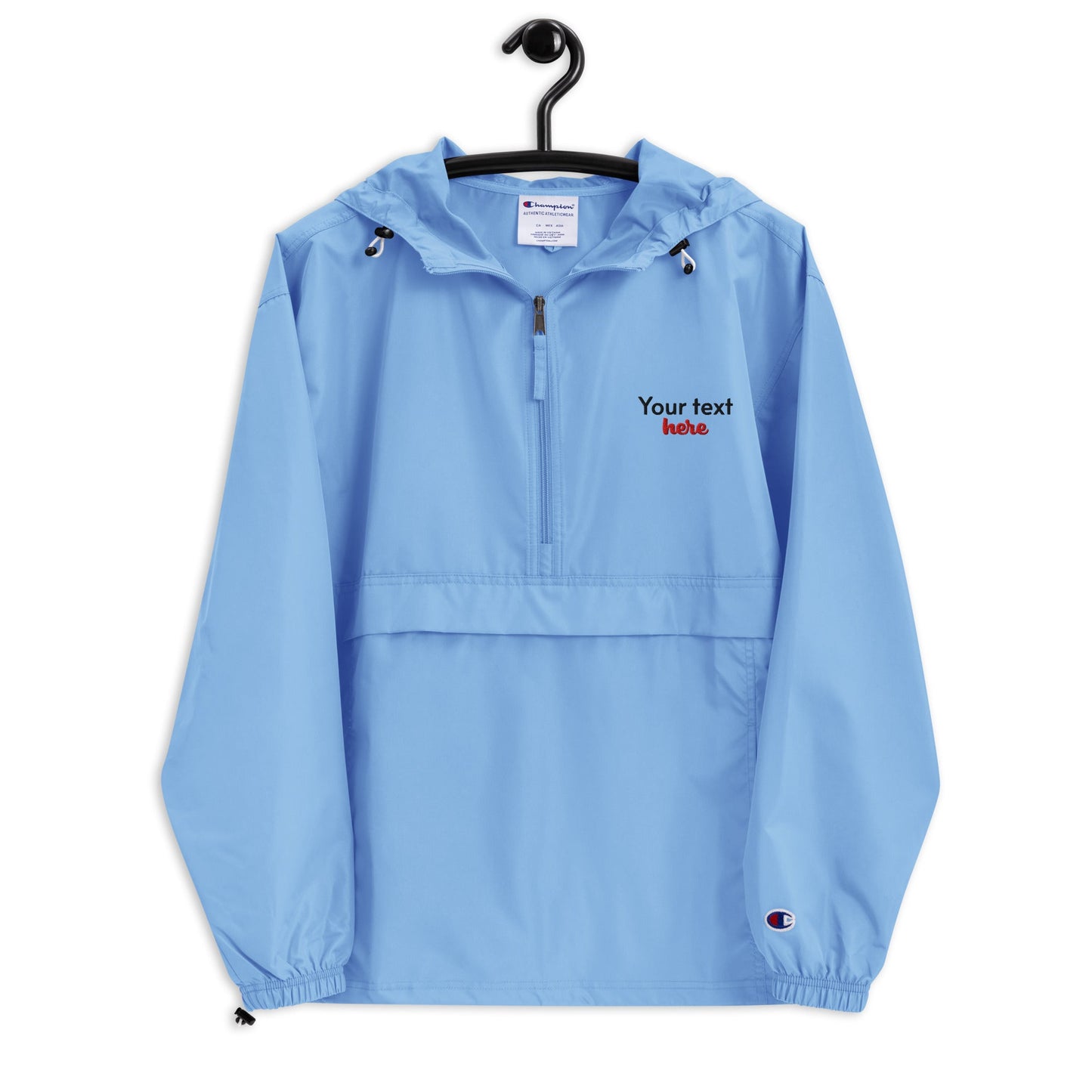 Embroidered Champion Packable Jacket find your way to say it