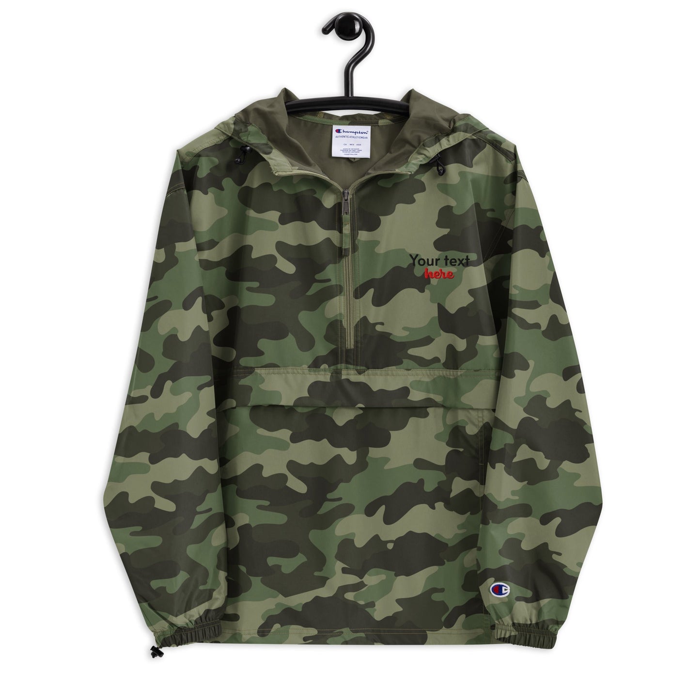 Embroidered Champion Packable Jacket find your way to say it