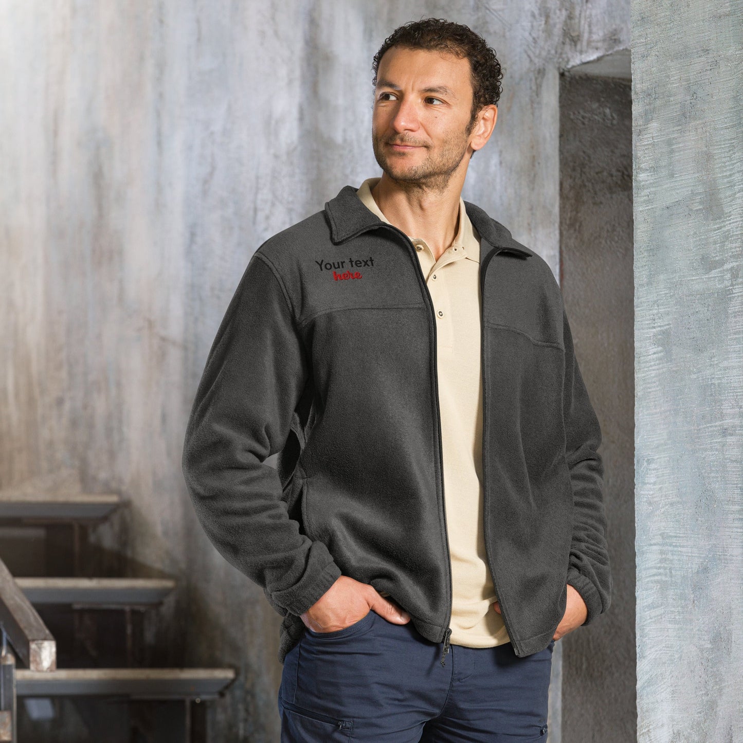 Unisex Columbia fleece jacket find your way to say it