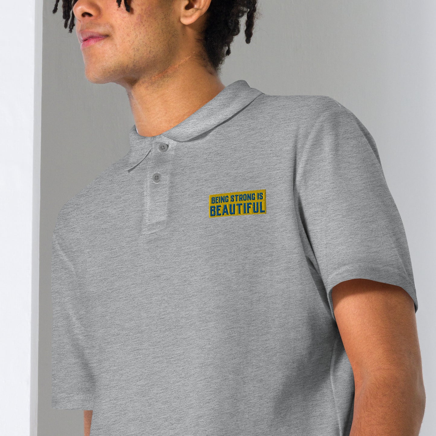 Unisex pique polo shirt find your way to say it