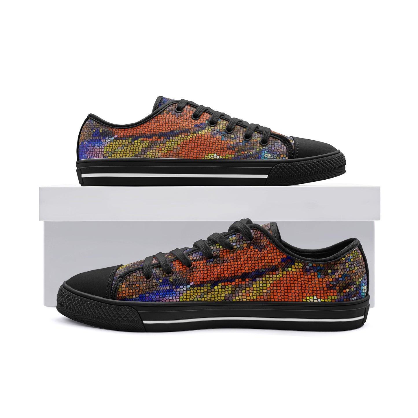 Unisex Low Top Canvas Shoes Printy6 \Pascale D