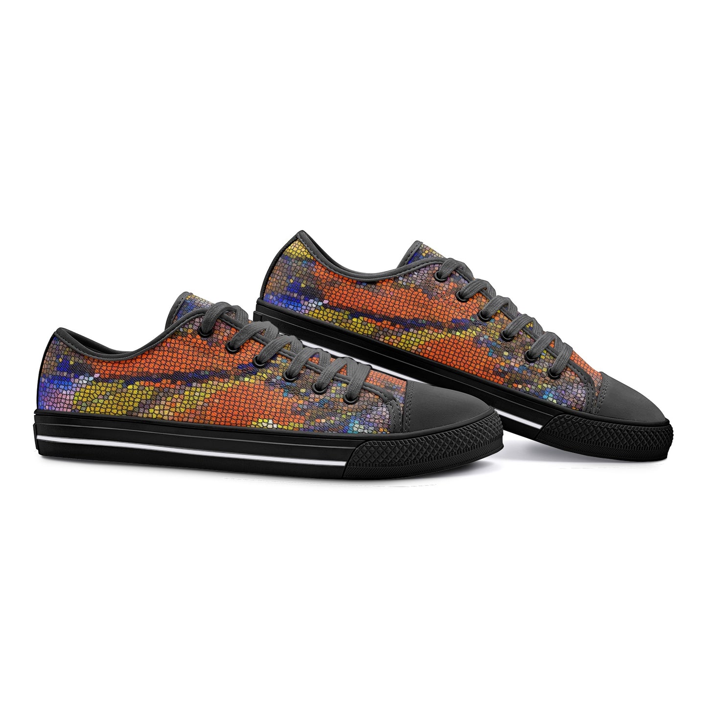 Unisex Low Top Canvas Shoes Printy6 \Pascale D