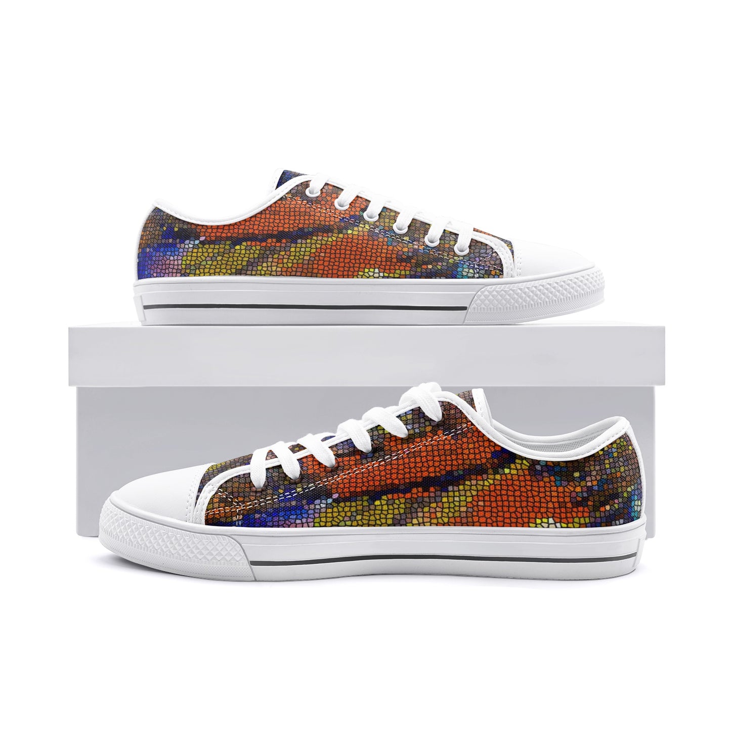 Unisex Low Top Canvas Shoes Printy6 \Pascale D