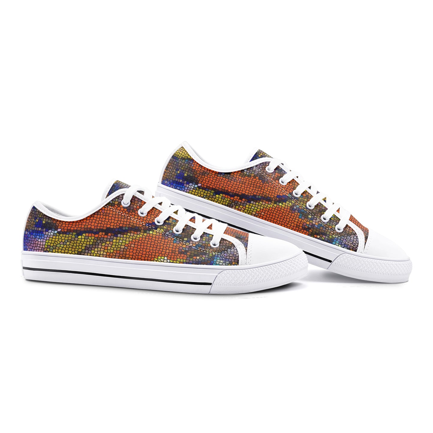 Unisex Low Top Canvas Shoes Printy6 \Pascale D
