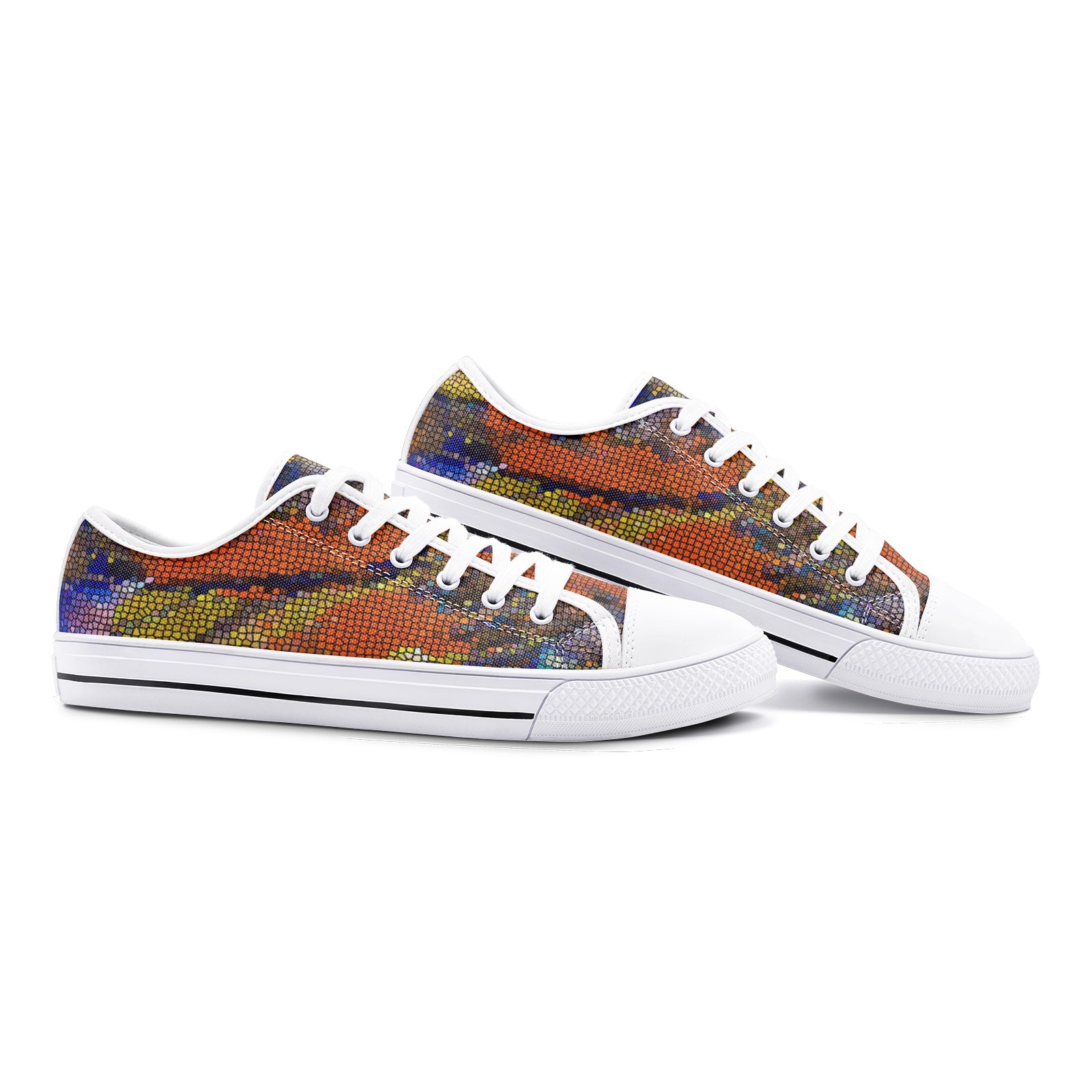 Unisex Low Top Canvas Shoes Printy6 \Pascale D