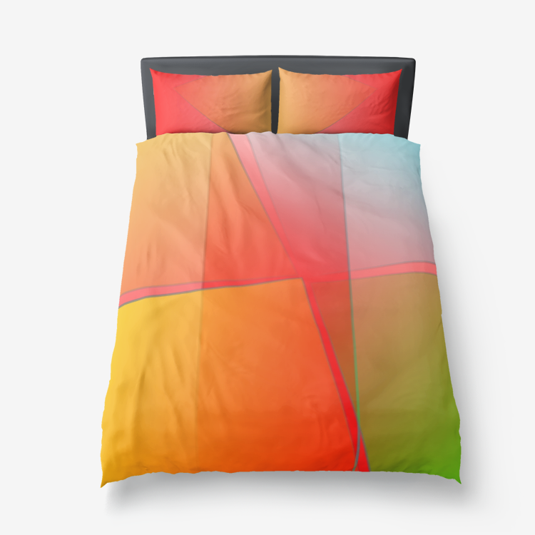 Microfiber Duvet Cover Red /Orange Printy6