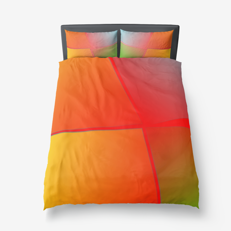 Microfiber Duvet Cover Orange Printy6