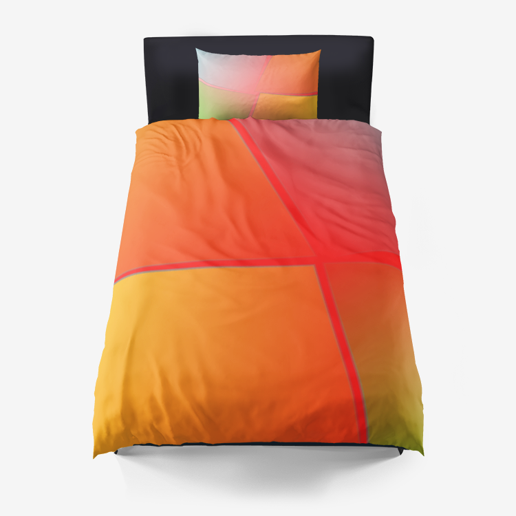 Microfiber Duvet Cover Orange Printy6