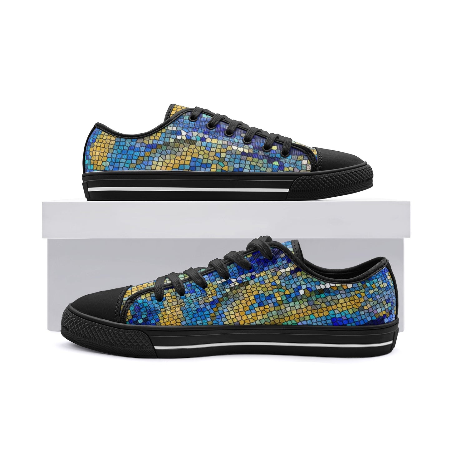 Unisex Low Top Canvas Shoes Printy6 \Pascale D
