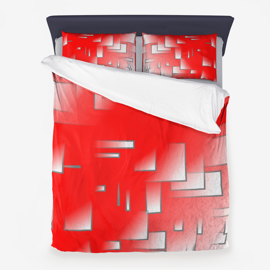 Microfiber Duvet Cover Red Printy6