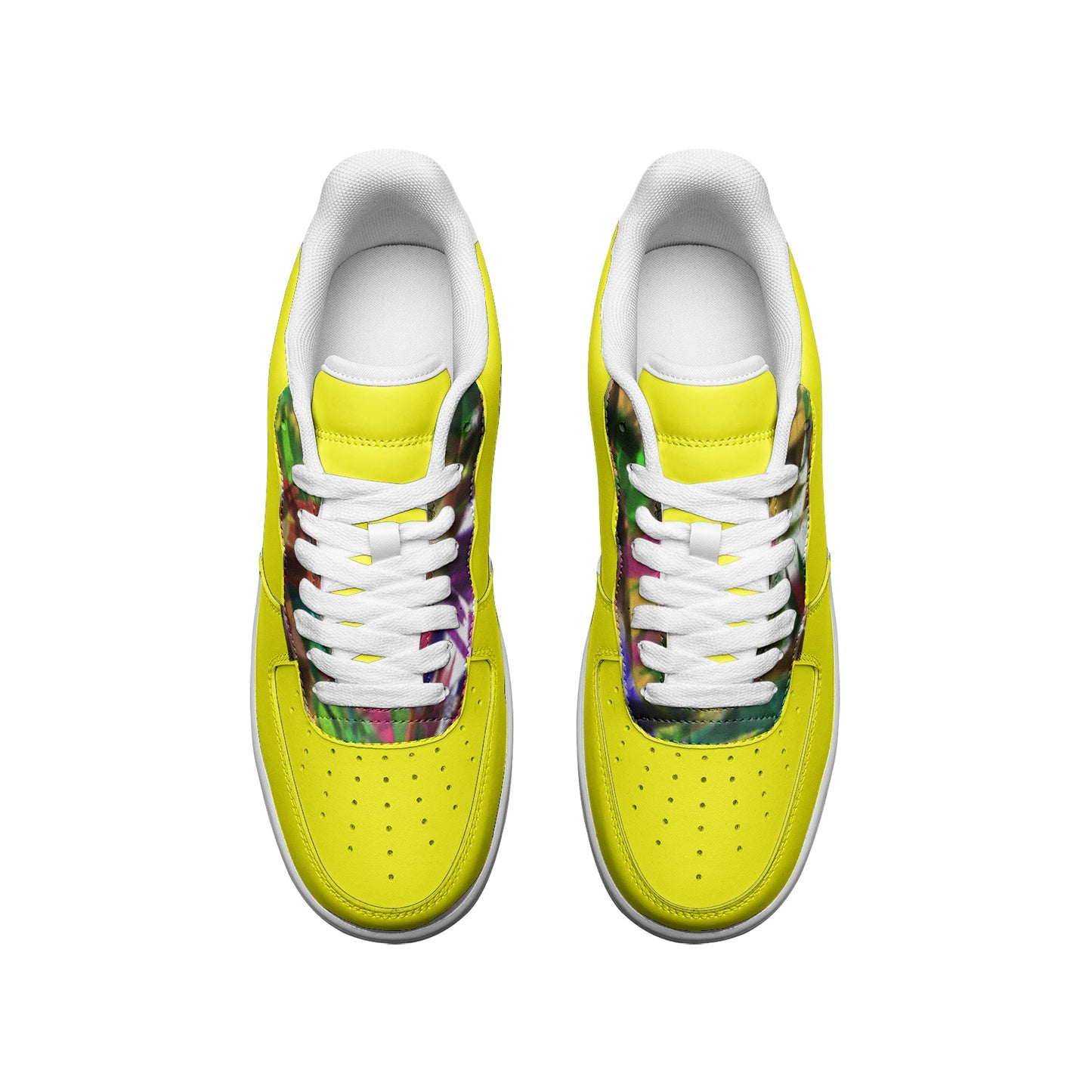 Unisex Low Top Leather Sneakers Printy6 \Pascale D