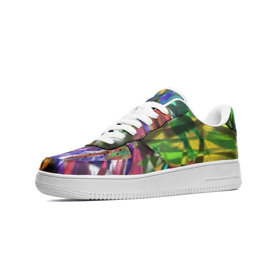Unisex Low Top Leather Sneakers Printy6 \Pascale D