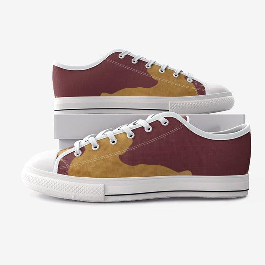 a close up of a pair of shoes on a surfboard