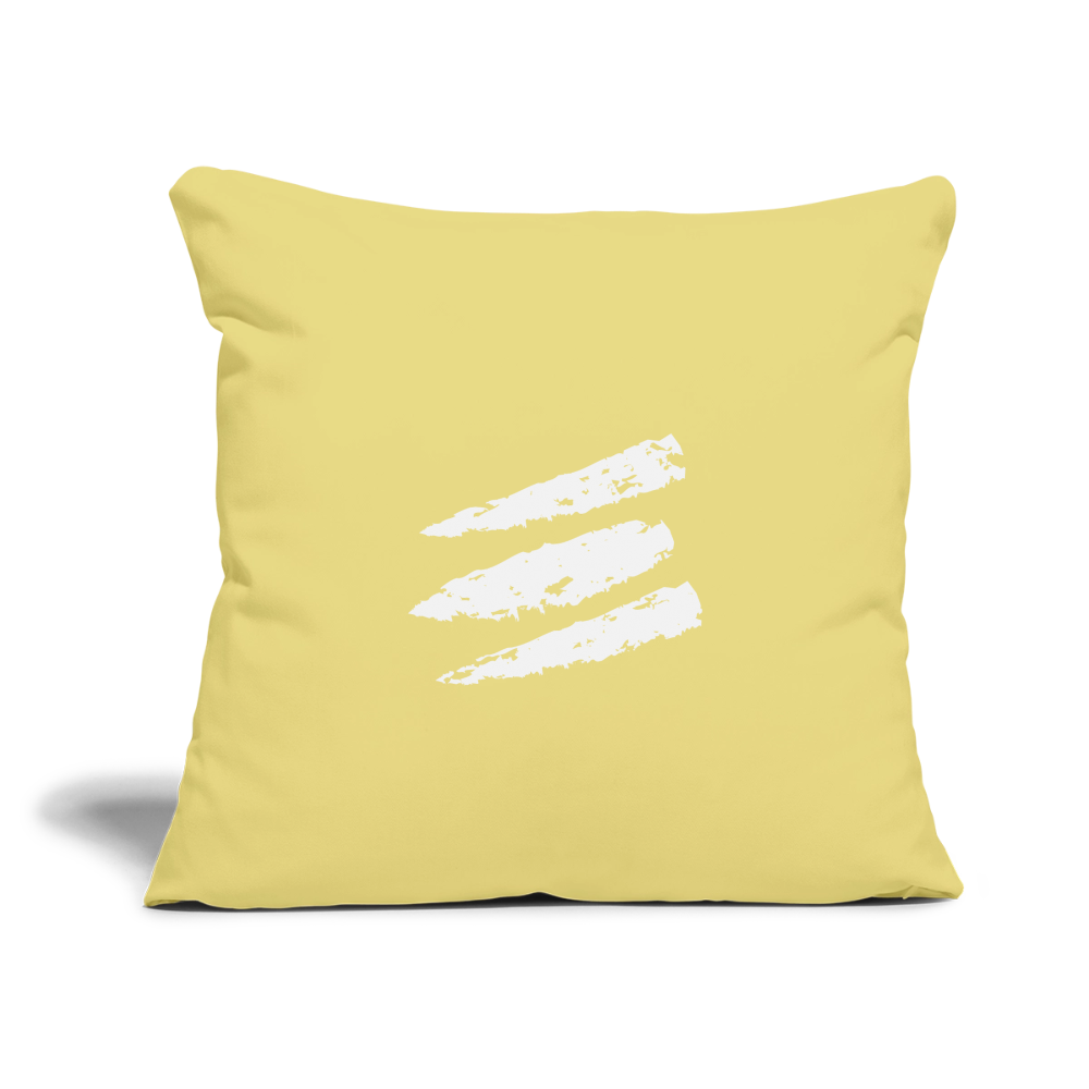 Throw Pillow Cover 18” x 18” - washed yellow