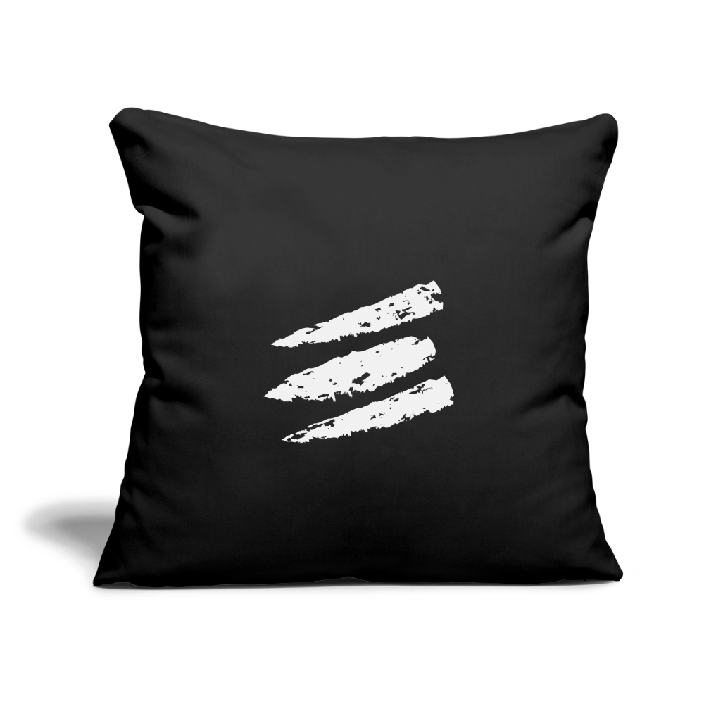 Throw Pillow Cover 18” x 18” - black