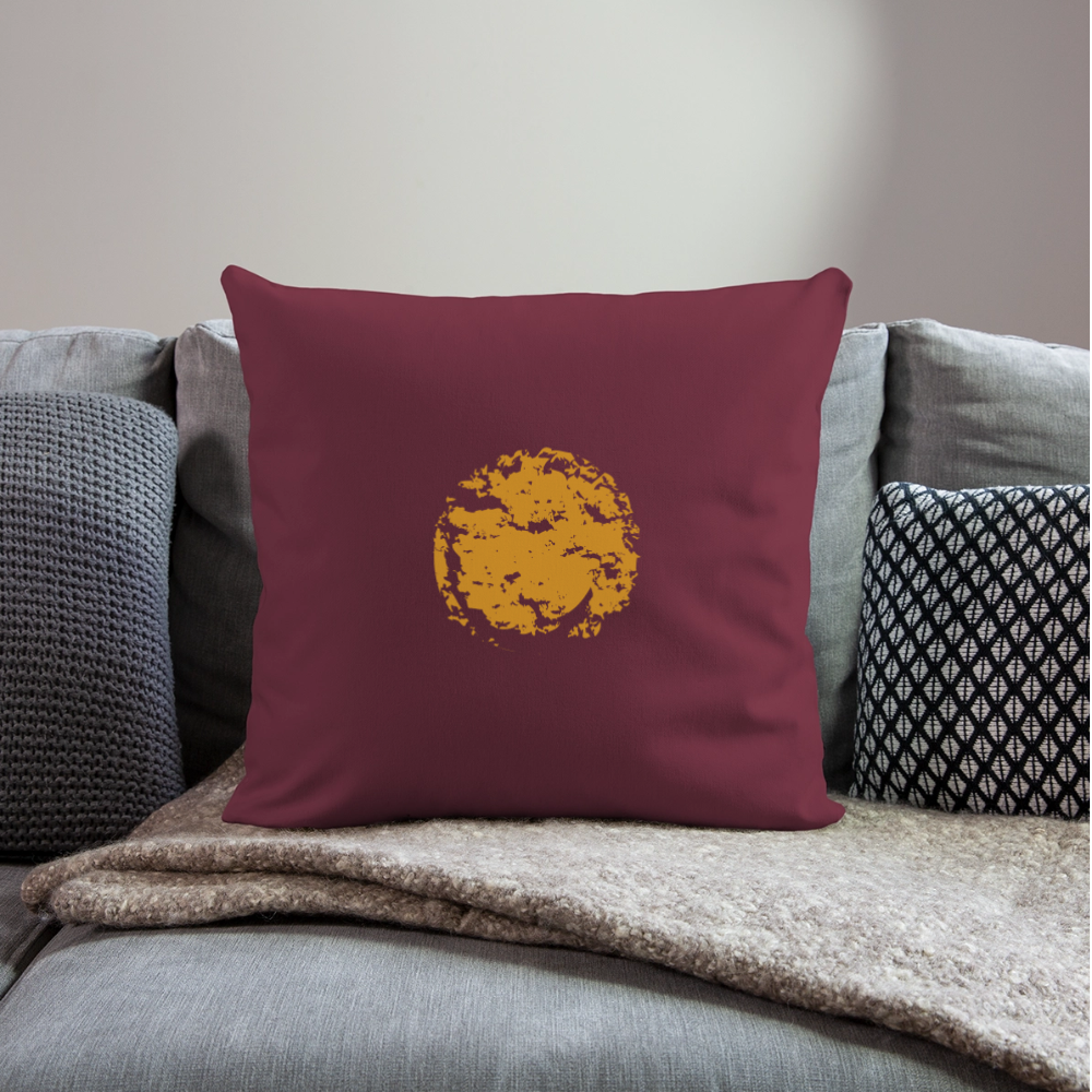 Throw Pillow Cover 18” x 18” - burgundy