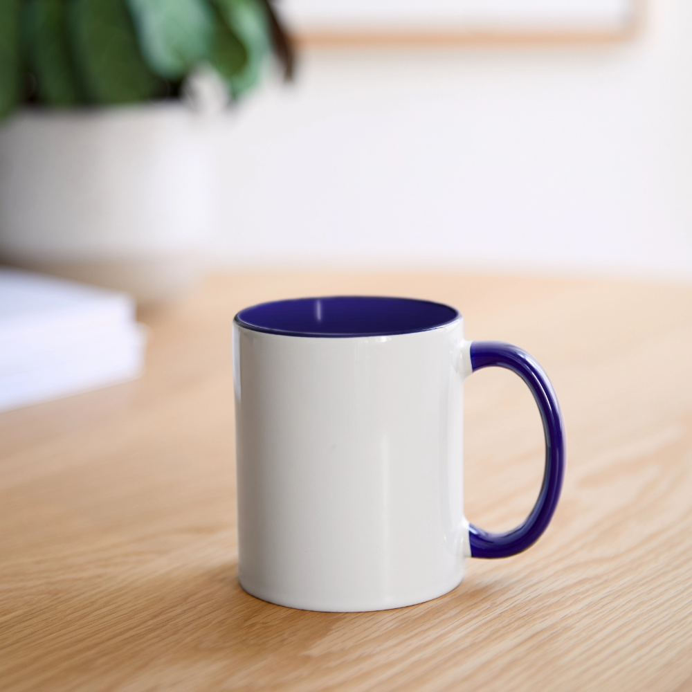 Contrast Coffee Mug - white/cobalt blue