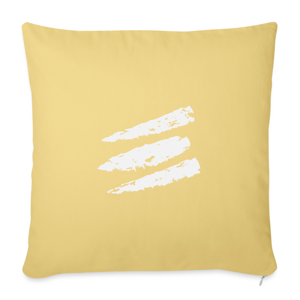 Throw Pillow Cover 18” x 18” - washed yellow