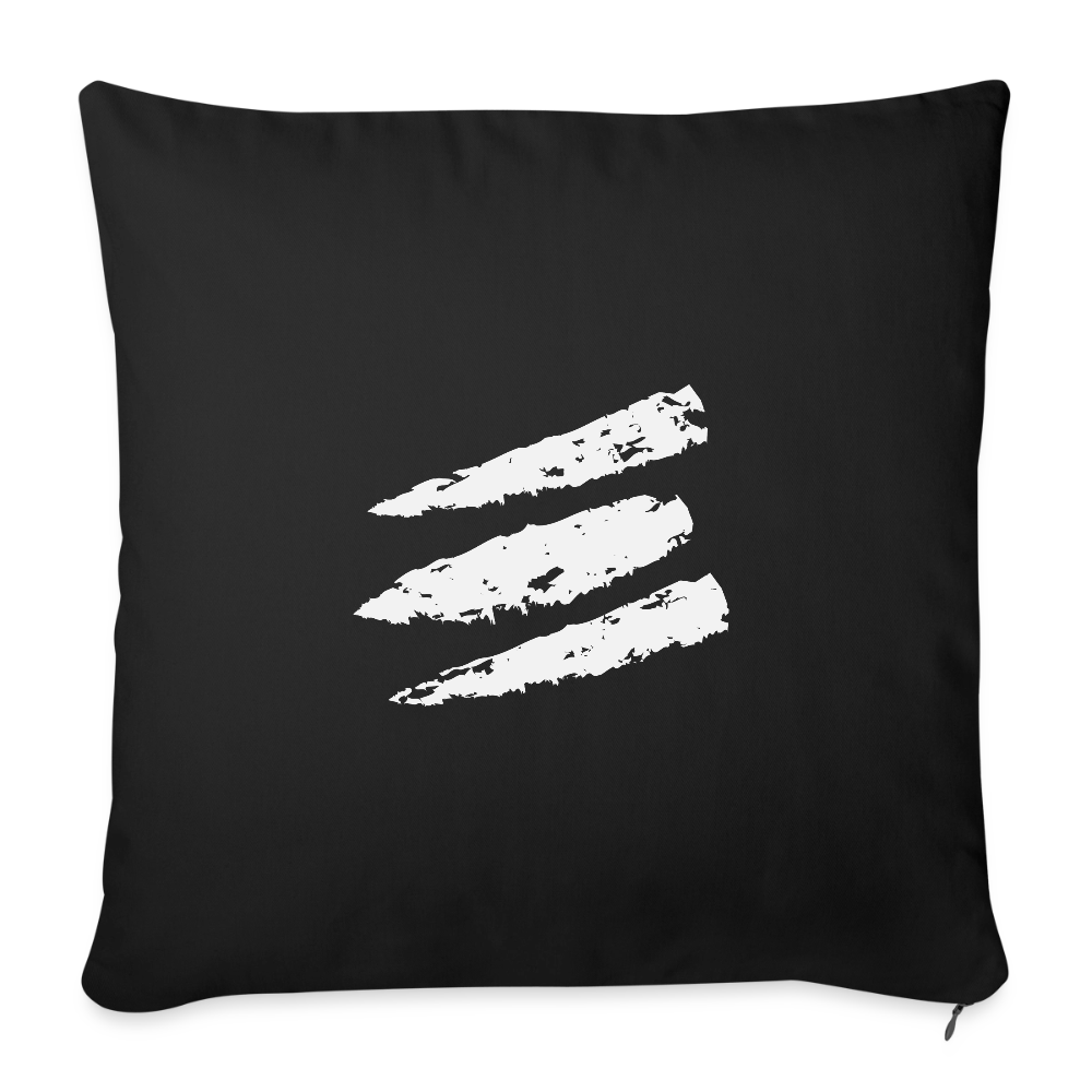 Throw Pillow Cover 18” x 18” - black