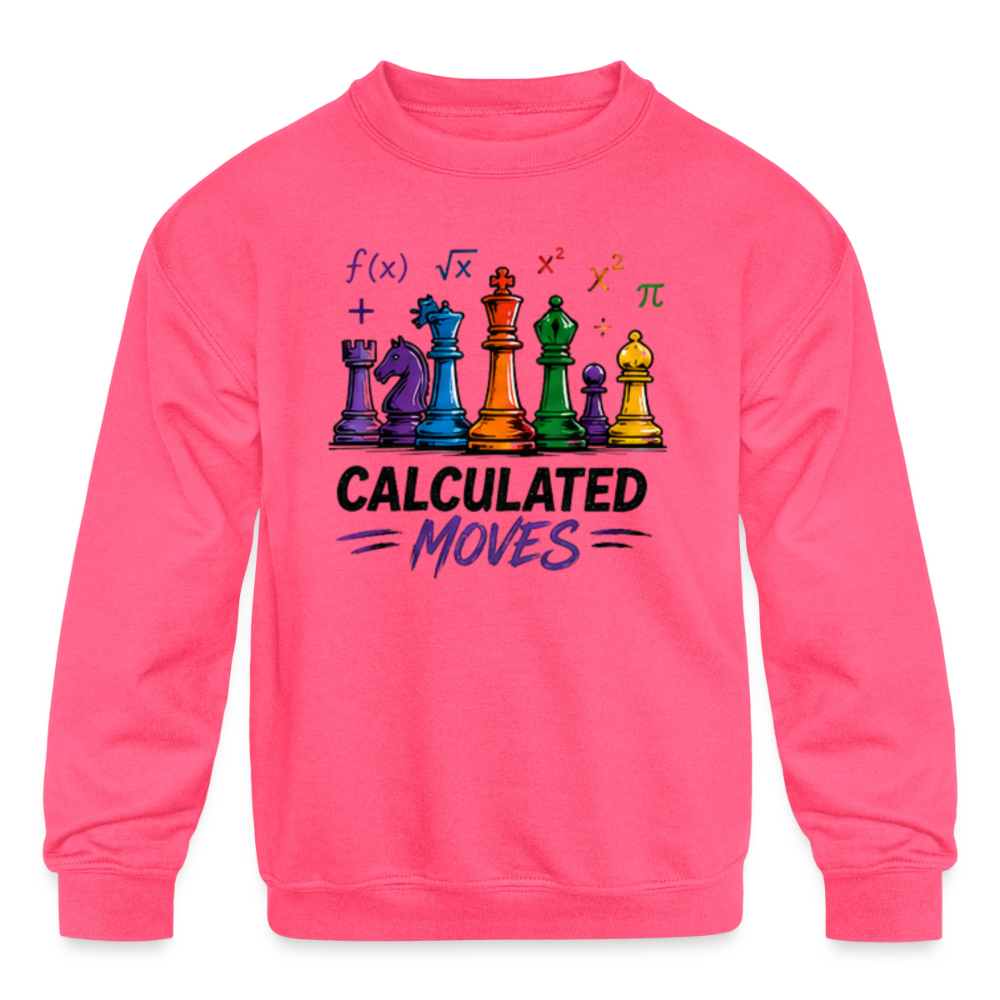 Kids' Crewneck Sweatshirt - neon pink