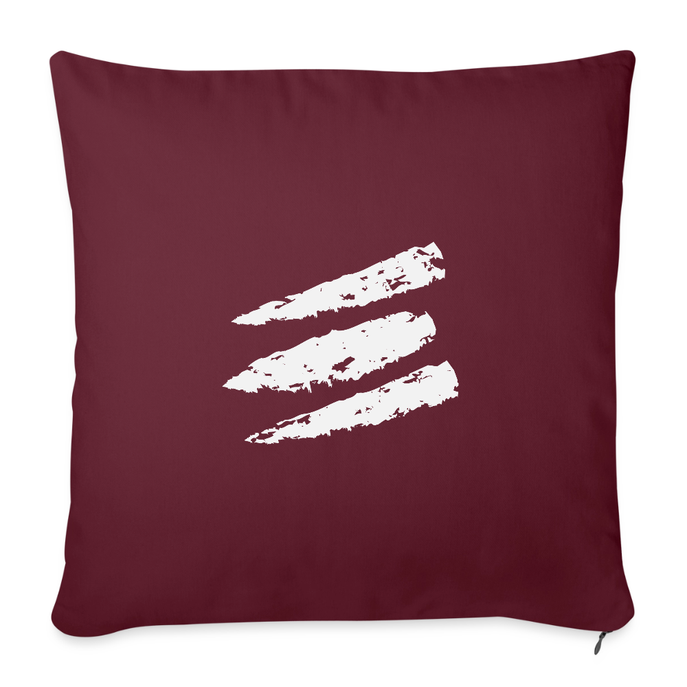 Throw Pillow Cover 18” x 18” - burgundy