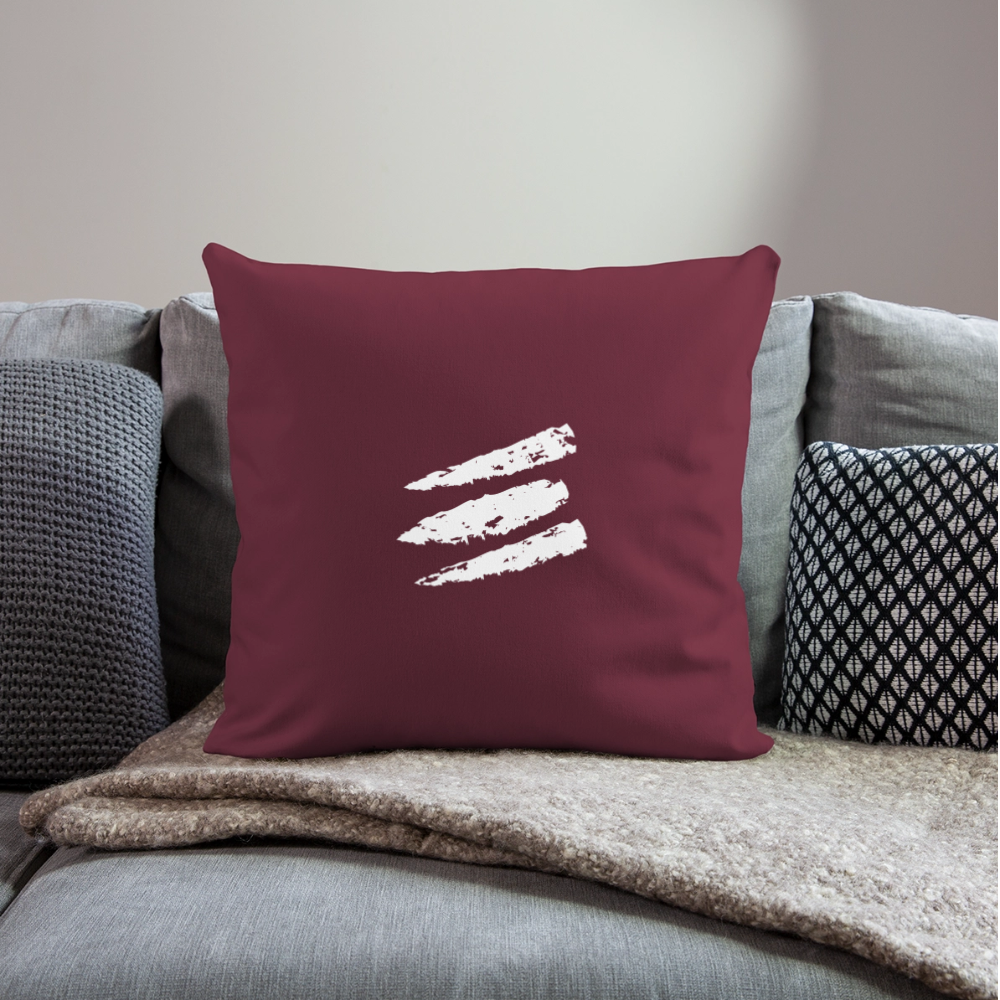 Throw Pillow Cover 18” x 18” - burgundy
