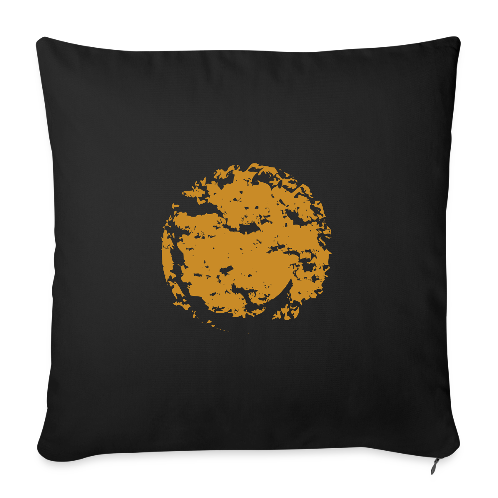 Throw Pillow Cover 18” x 18” - black