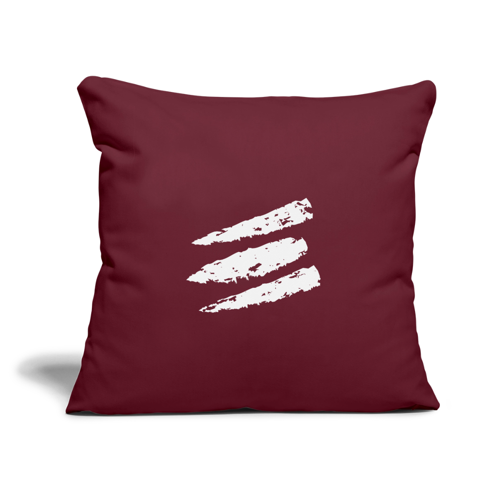 Throw Pillow Cover 18” x 18” - burgundy