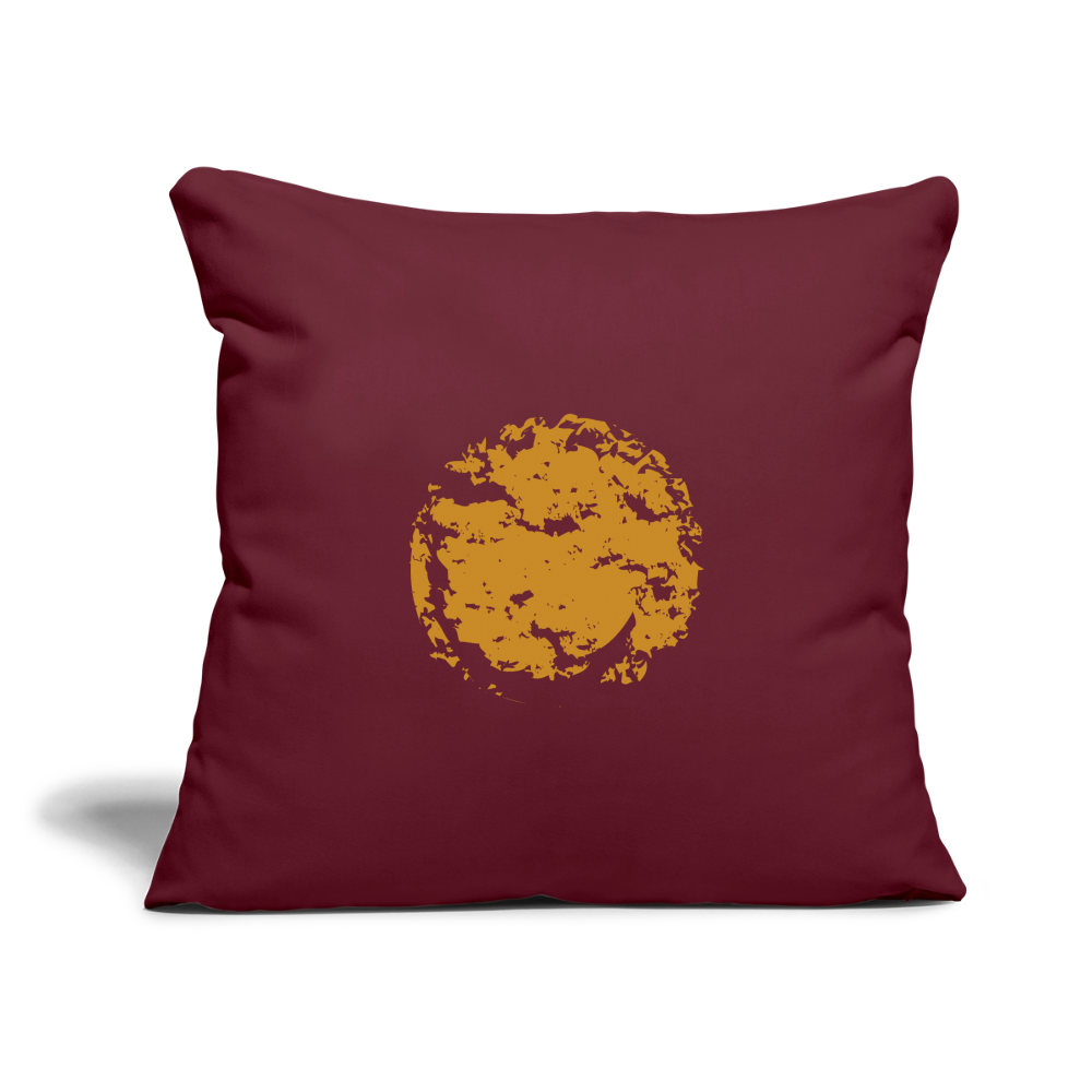 Throw Pillow Cover 18” x 18” - burgundy