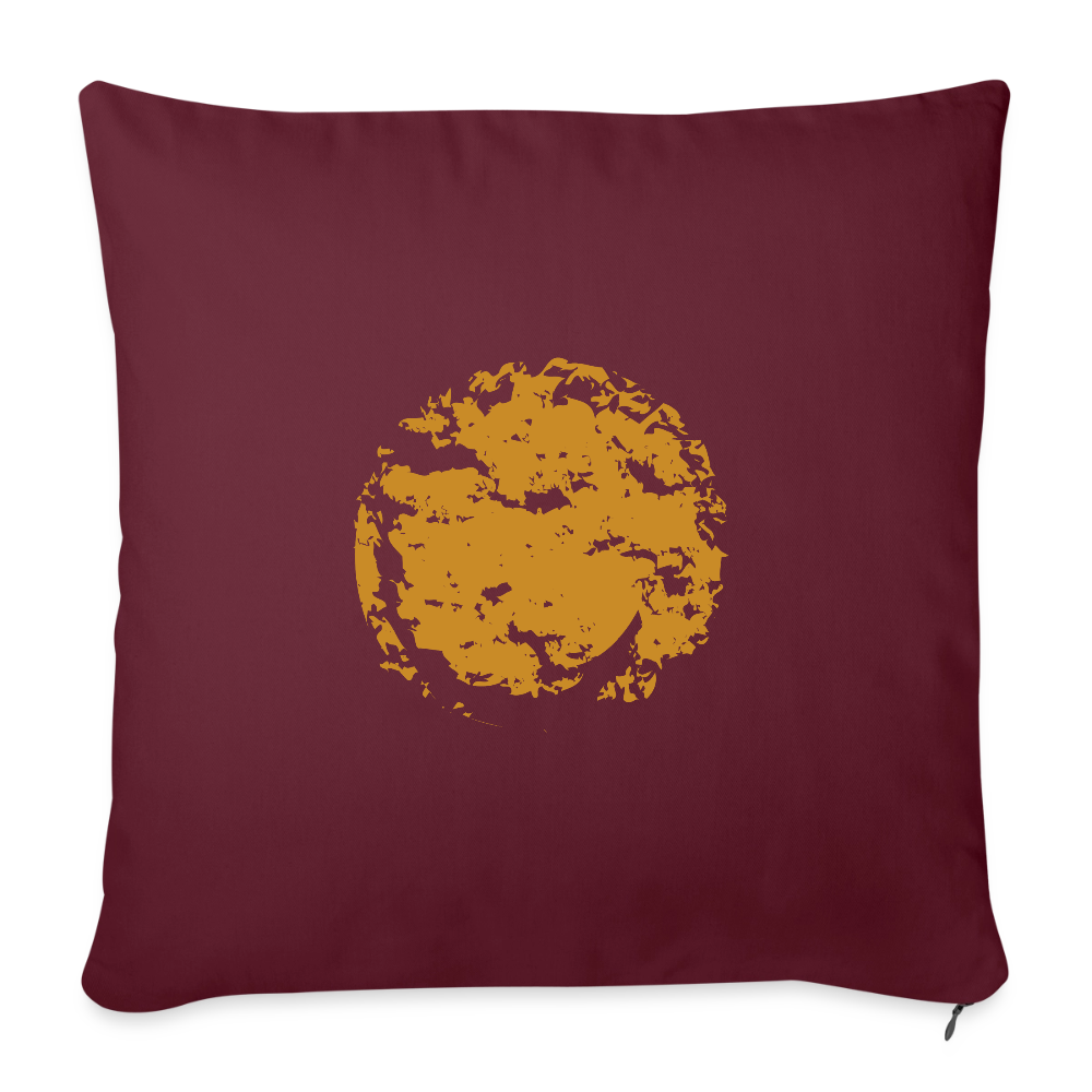 Throw Pillow Cover 18” x 18” - burgundy