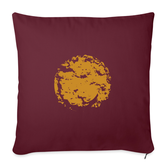 Throw Pillow Cover 18” x 18” - burgundy