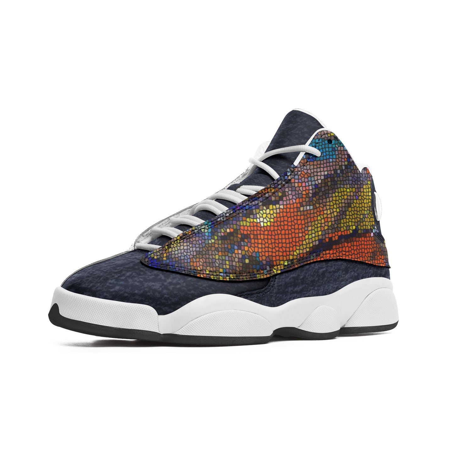 Mosaic Art High Top Leather Sneakers – Unisex