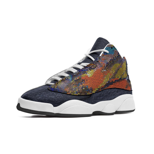 Mosaic Art High Top Leather Sneakers – Unisex