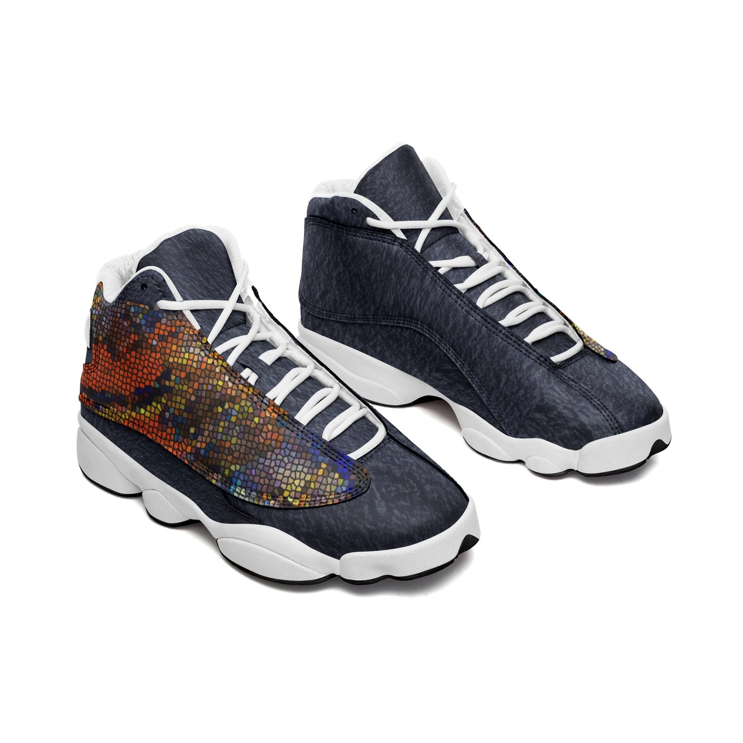 Mosaic Art High Top Leather Sneakers – Unisex