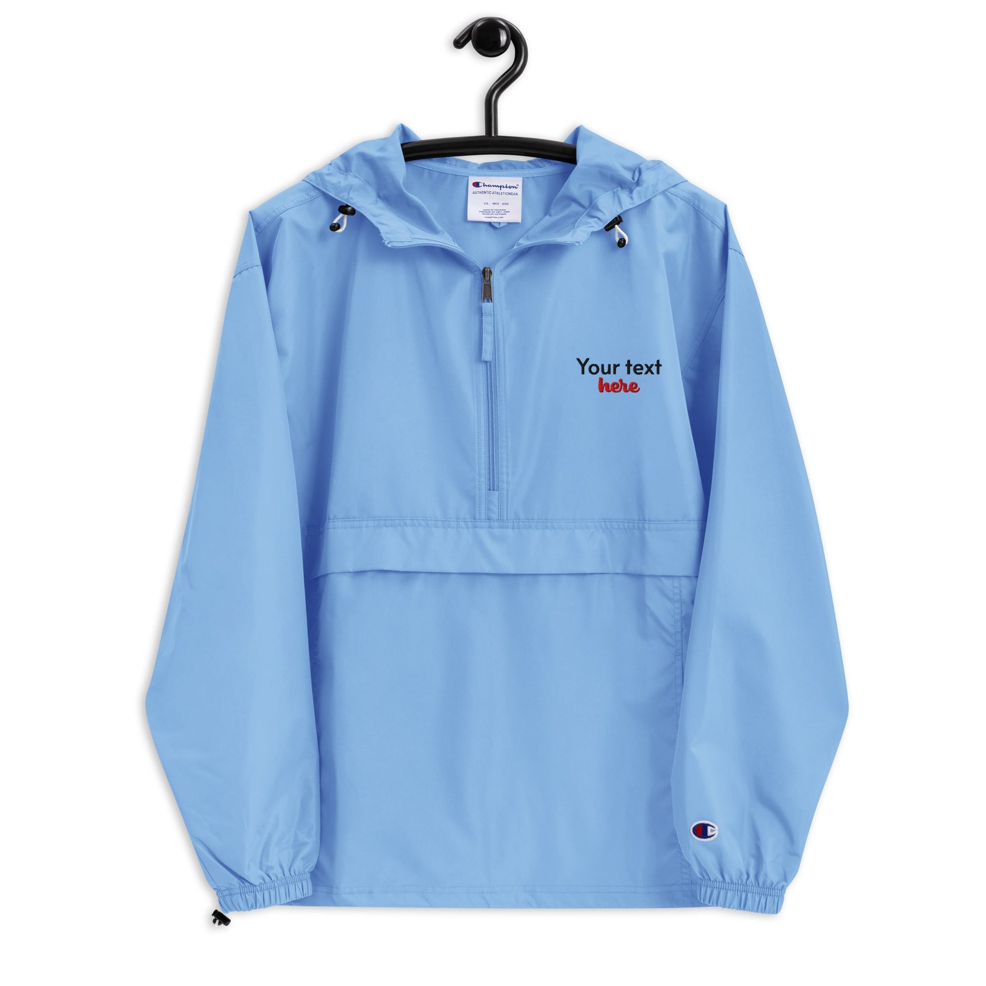 Embroidered Champion Packable Jacket find your way to say it