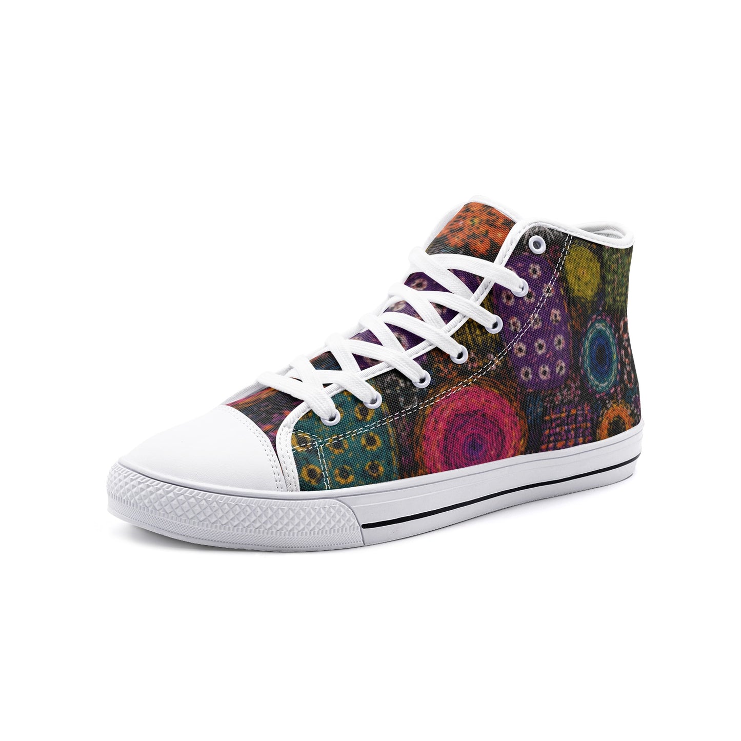 Boho Retro Art High Top Canvas Shoes – Unisex