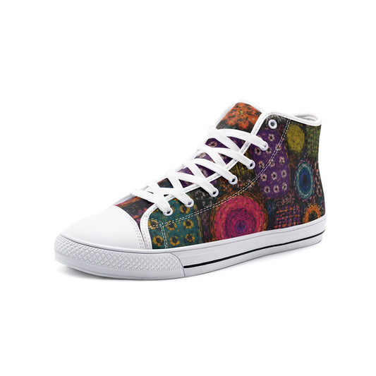Boho Retro Art High Top Canvas Shoes – Unisex