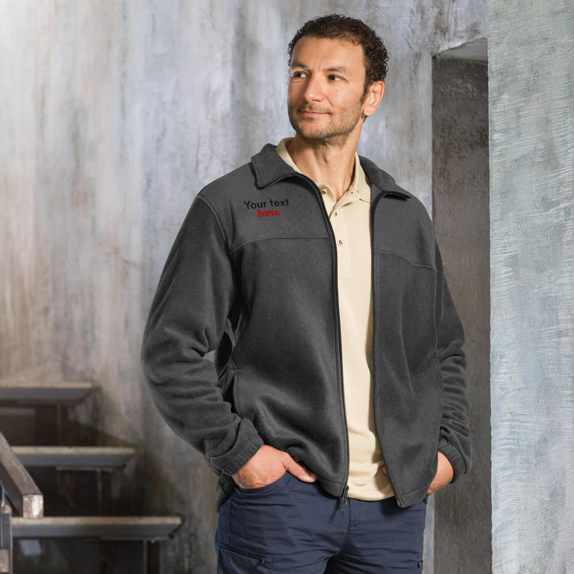 Unisex Columbia fleece jacket find your way to say it