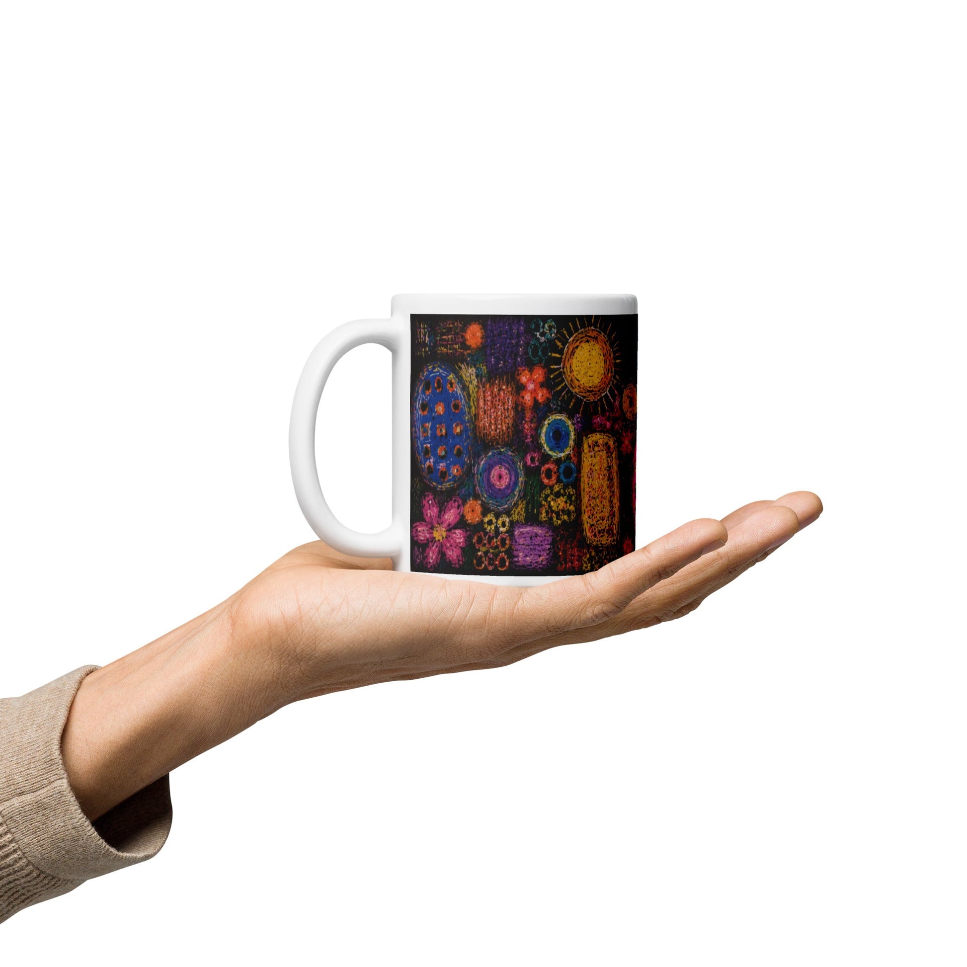 White glossy mug find your way to say it
