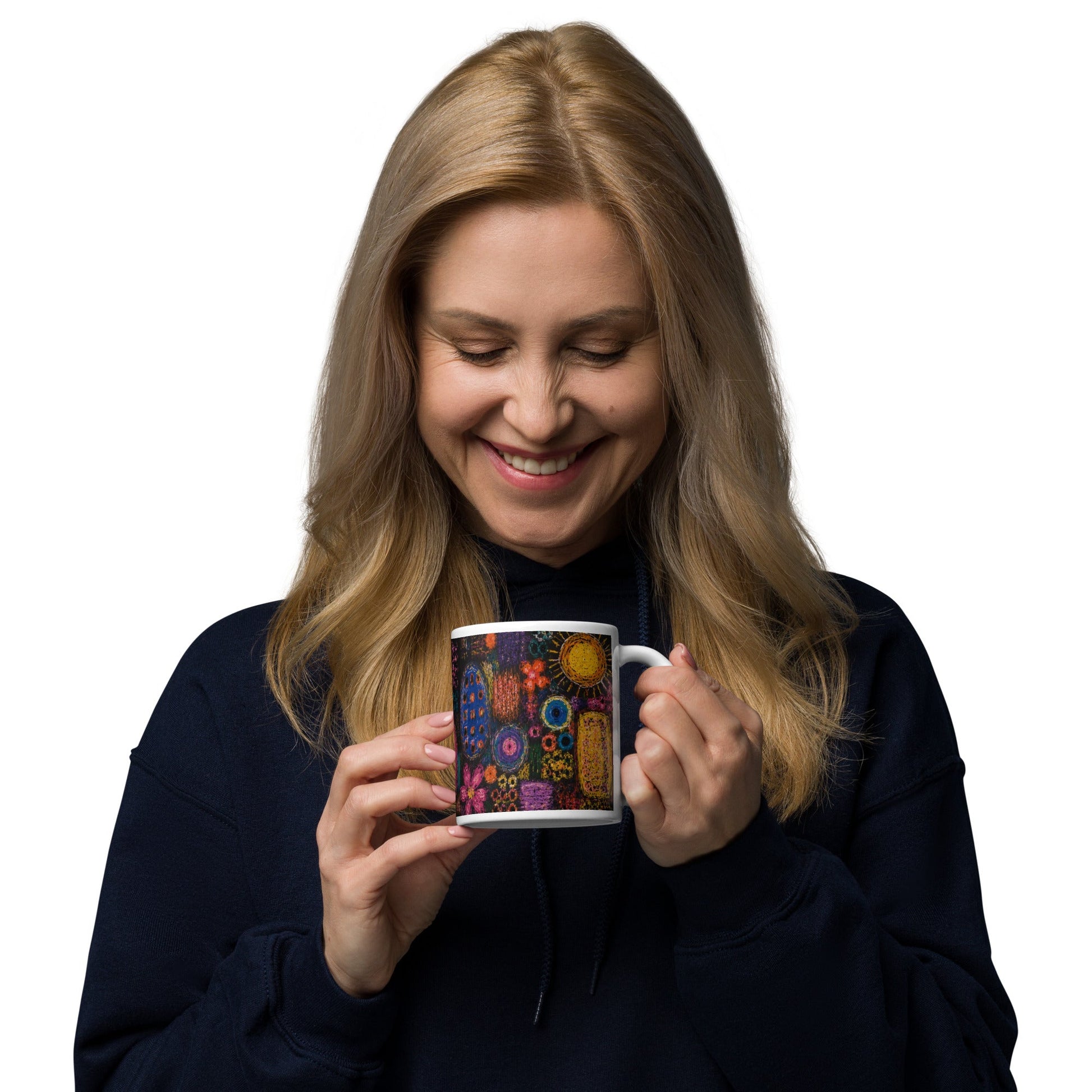 White glossy mug find your way to say it