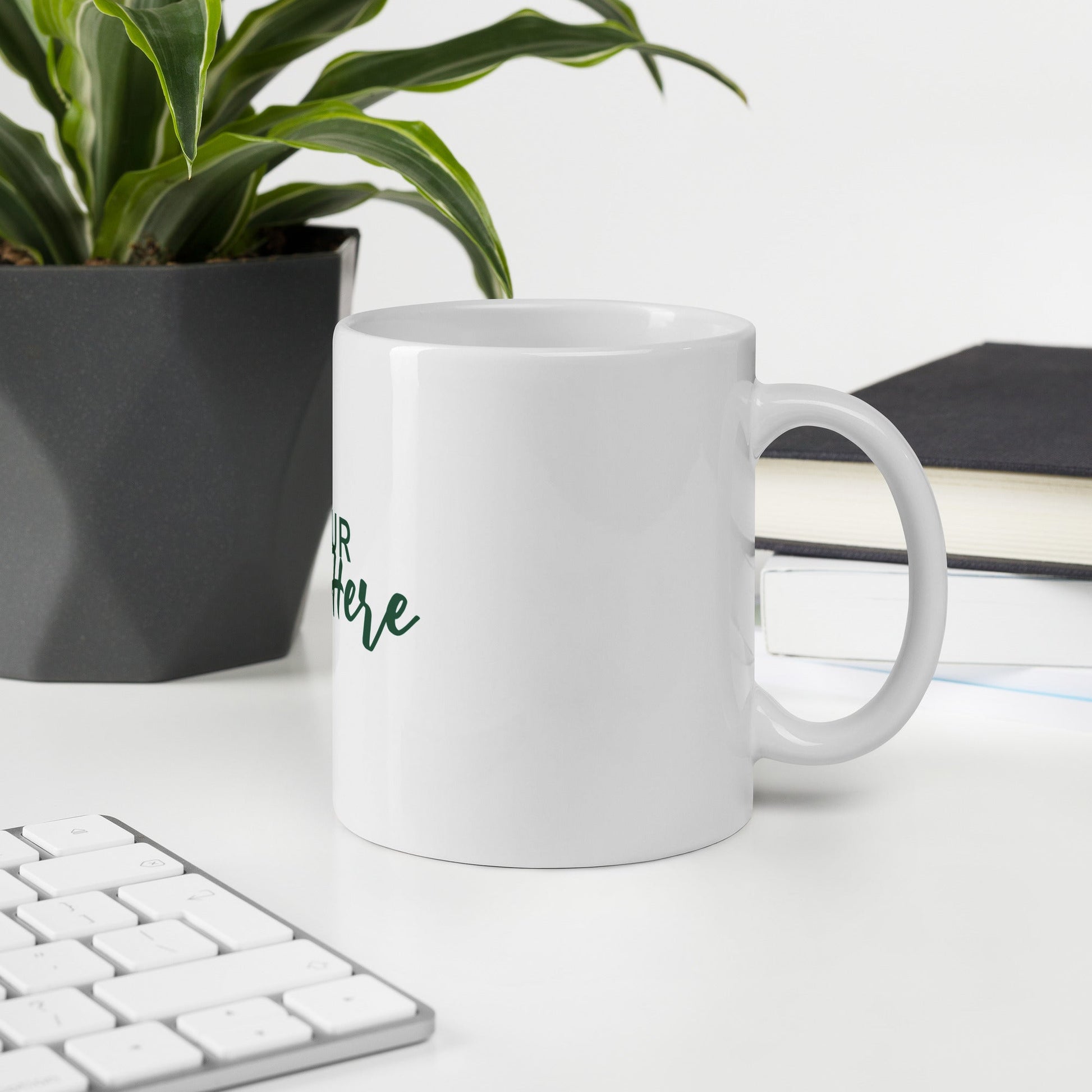 White glossy mug find your way to say it