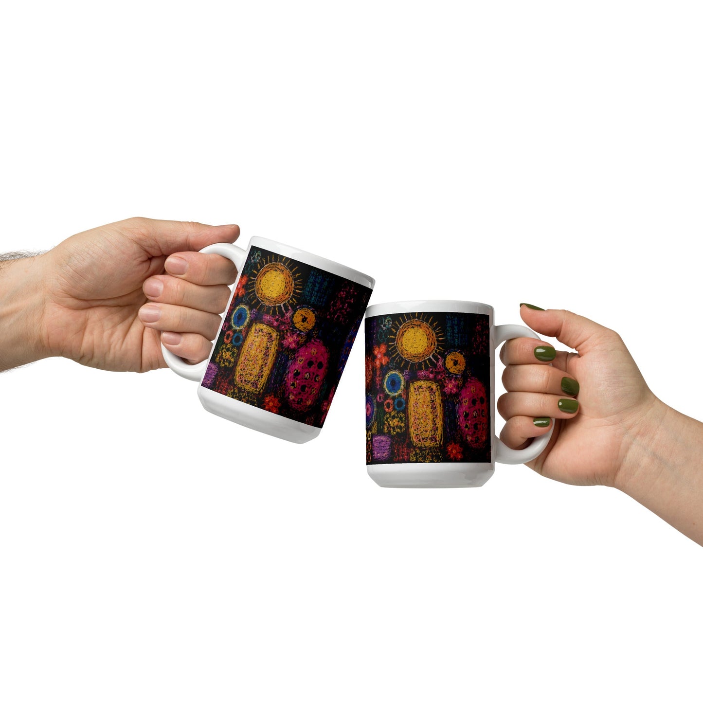 White glossy mug find your way to say it