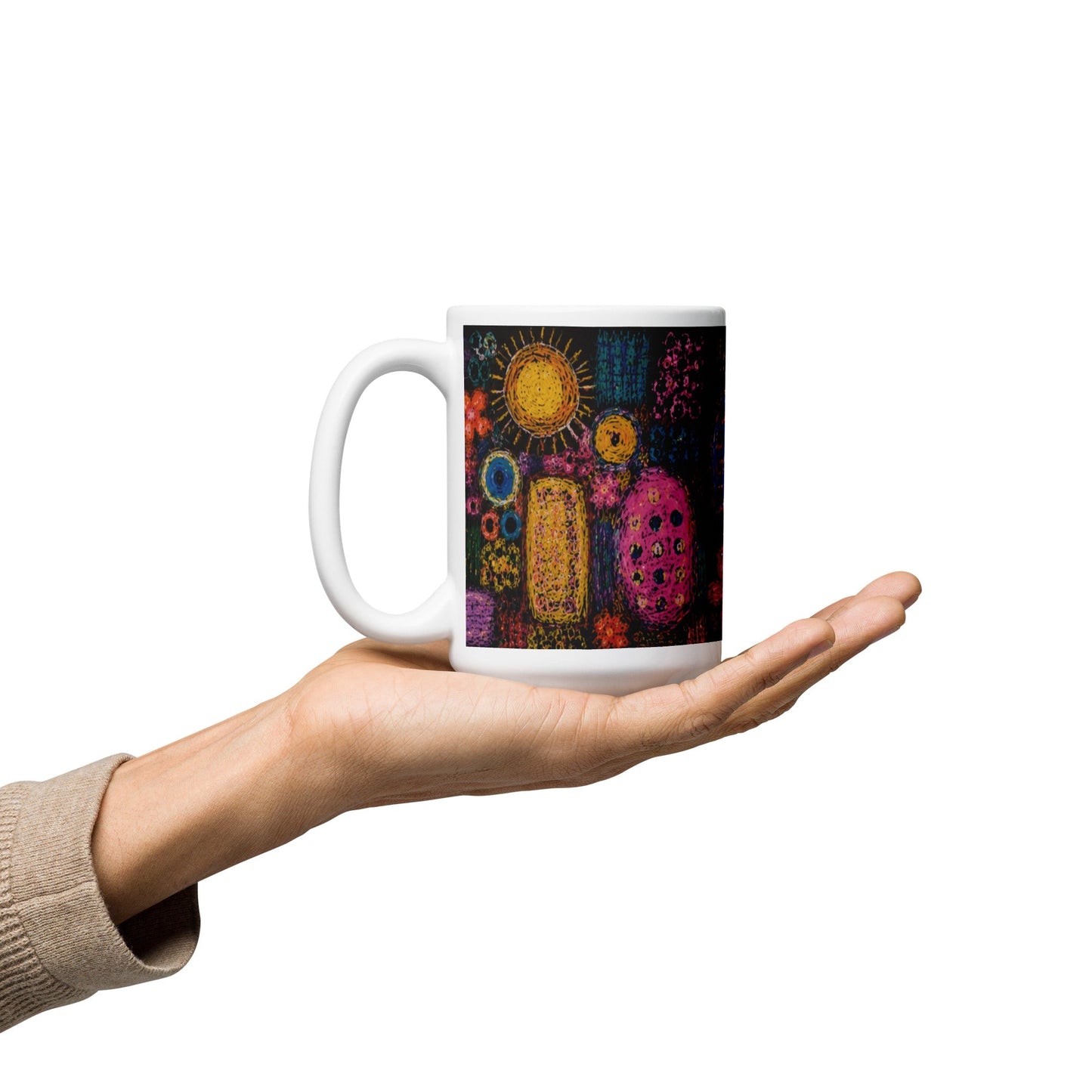 White glossy mug find your way to say it