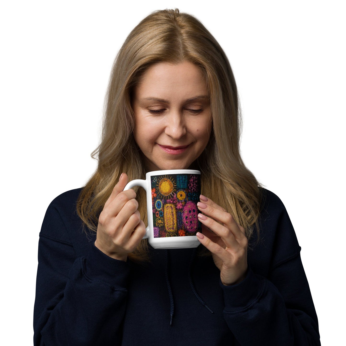 White glossy mug find your way to say it