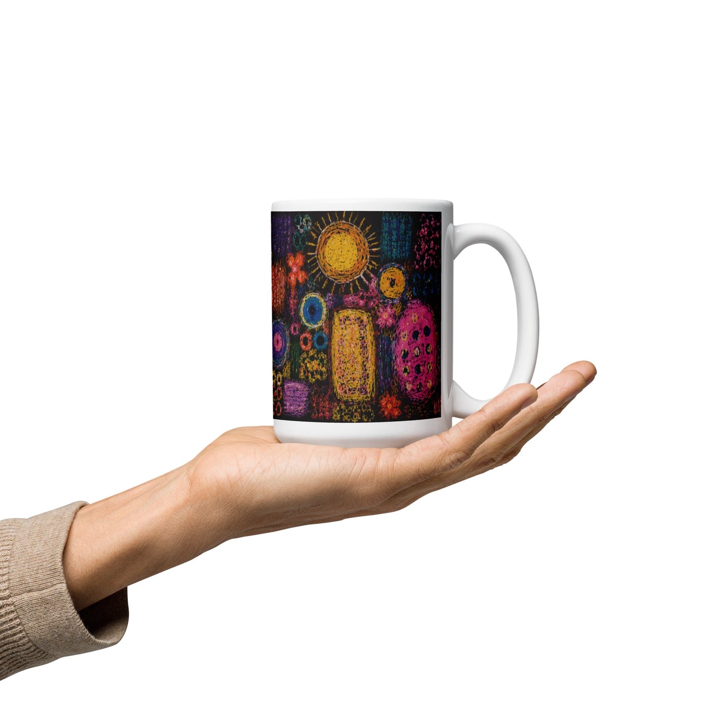 White glossy mug find your way to say it
