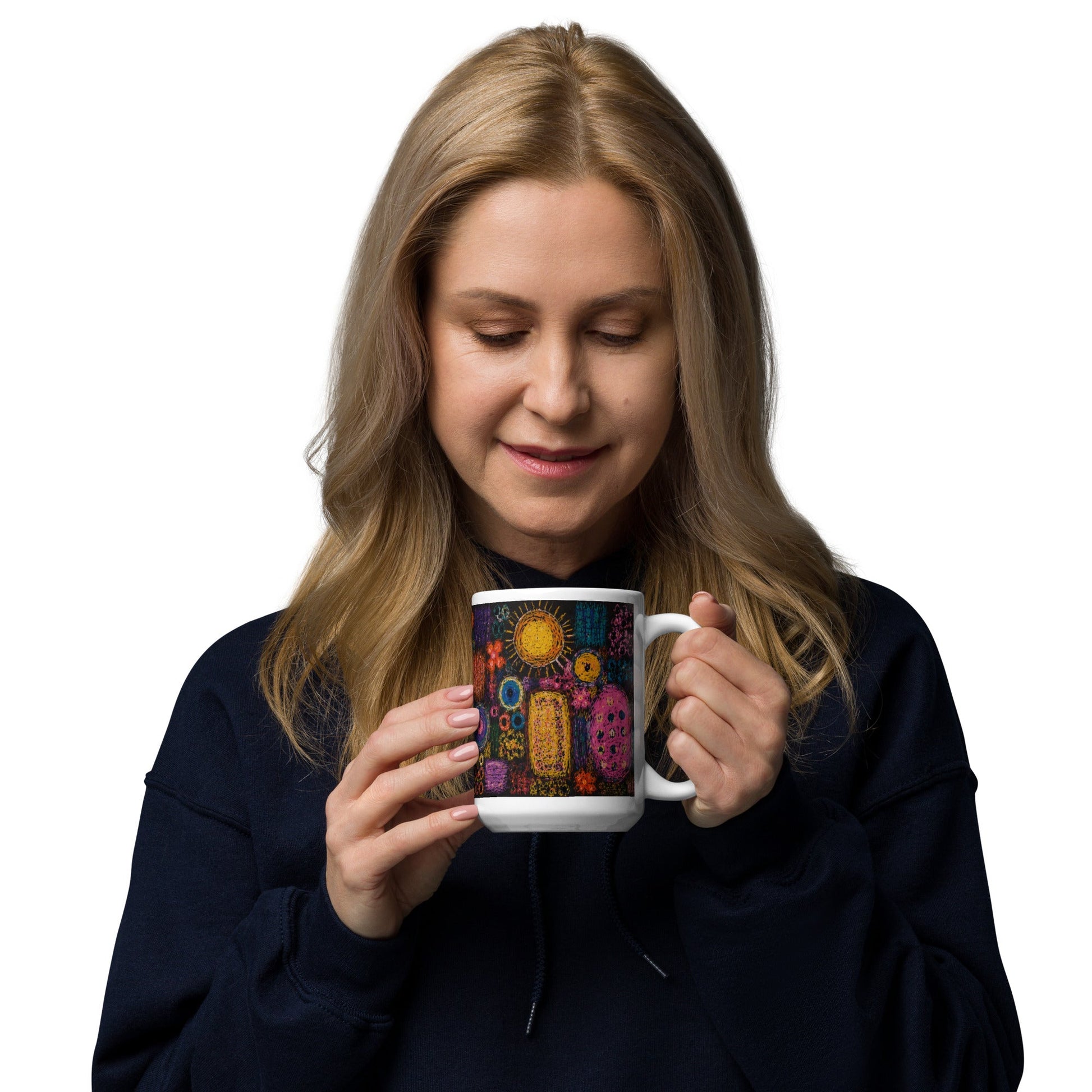White glossy mug find your way to say it